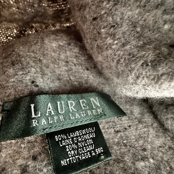 Lauren Ralph Lauren Lambs Wool Winter Billed Hat Cap One Size